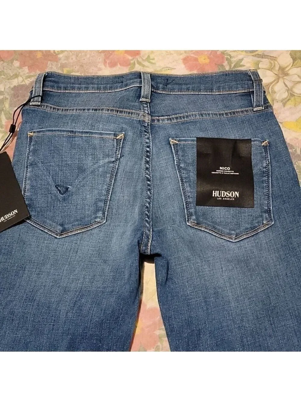 Hudson Nico Mid Rise Cigarette Slim Straight Leg Kick Hem Ankle Jeans Size 24